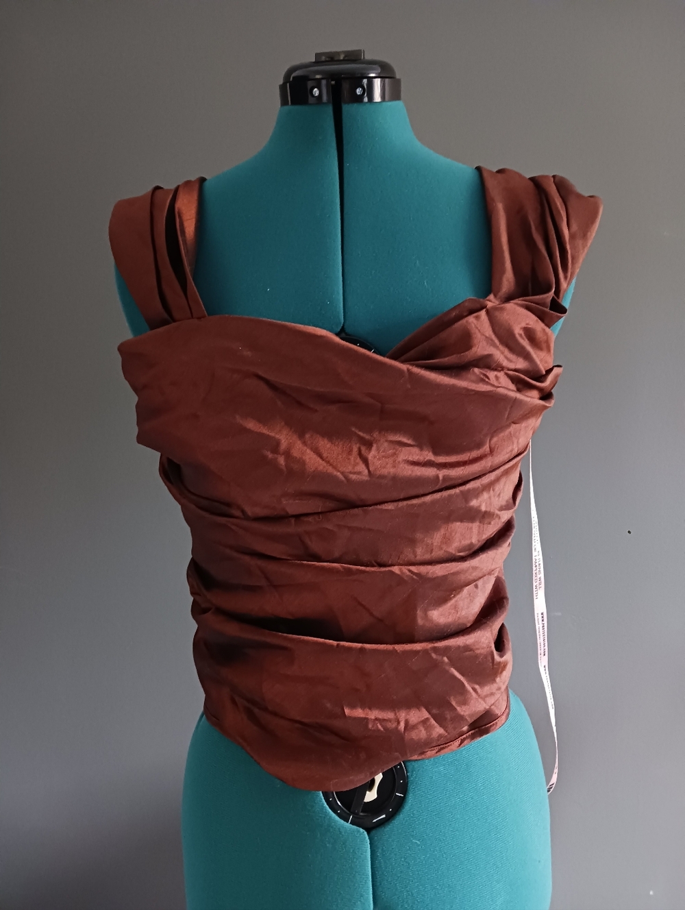 NWT House Of CB London Ayelen Brown Top Blouse Size M